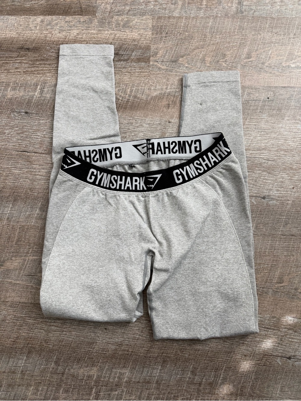 Gymshark Flex Gray Leggings with Branded Waistband